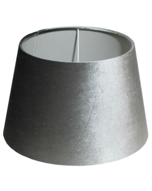 Lampshade gray velor round glamor cone 35 cm