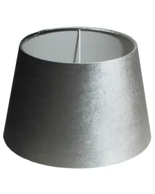 Lampshade gray velor round glamor cone 35 cm