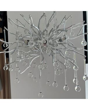 Glamor wall lamp, exclusive designer wall lamp in a modern style, silver RAIN