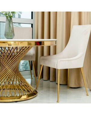 Glamour chair, golden legs MODERN