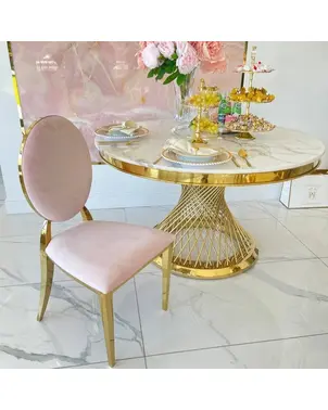 Exclusive chair for wedding hall, for wedding gold white glamour, comfortable, banquet chair RING