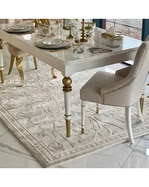 Ekskluzywny dywan do jadalni, do salonu, klasyczny, szary, beżowy ORNAMENT