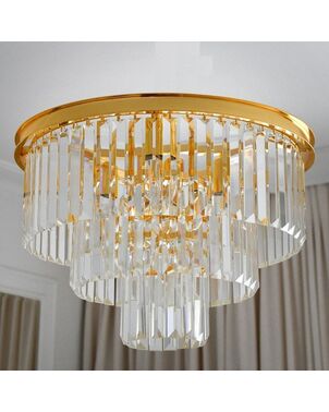 Modern glamorous crystal ceiling chandelier, gold GLAMOR