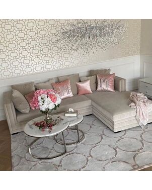 NERO Modern glamour grey black upholstered corner sofa with a sleeping function