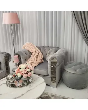 Fotel glamour do salonu chesterfield pikowany nowoczesny AVIATOR