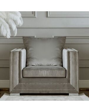 Glamour armchair upholstered modern NERO