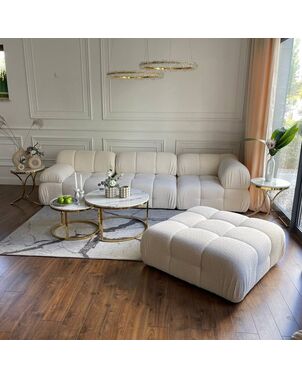 Glamor sofa, modern, modular, corner, for the living room, designer corner sofa boucle NICEA