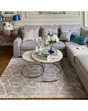 Modern gray carpet with a geometric HAMPTON pattern