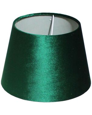 Velor cone lampshade, dark green,