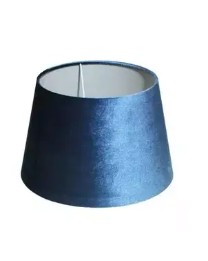 Navy blue velvet cone lampshade