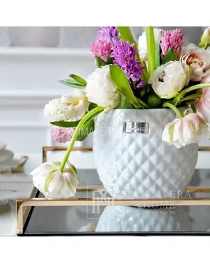 Ceramic pot Rosabelle Flower Lene Bjerre white