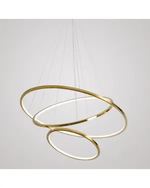 GALASSIA L round glossy ring led glamor lamp, adjustable, modern, loft for living room gold