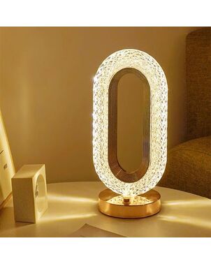 VALO crystal table lamp, gold, glamour night lamp, modern
