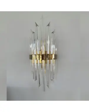 Crystal, gold, glamor wall lamp, designer wall lamp LUCY