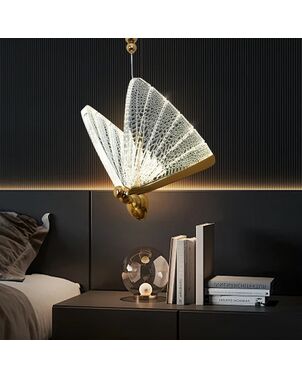 Modern chandelier MOTYL M, glamorous pendant lamp, gold, designer, exclusive, single