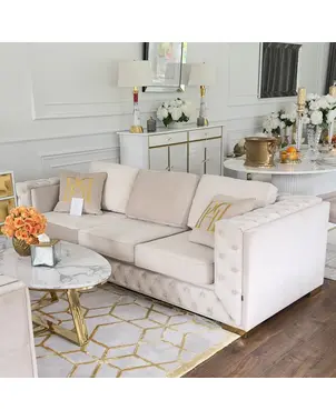 Glamour upholstered sofa, modern QUEEN