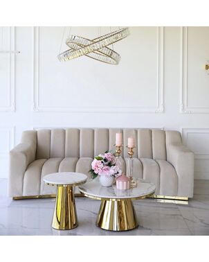 Designer glamour sofa for the living room gold LONDON
