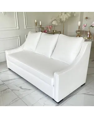 Aksamitna sofa 3 osobowa z funkcją spania, kanapa w stylu nowojorskim MANHATTAN