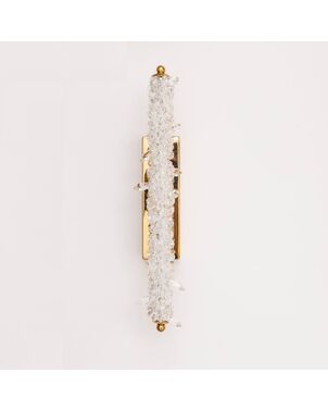 Kinkiet kryształowy, srebrny, nowoczesny, lampa ścienna glamour ICE