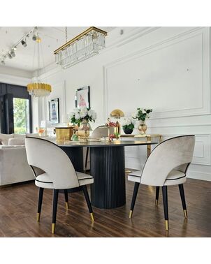 Modern comfortable custom-made dining chair with semi-circular backrest CARDINALE 3