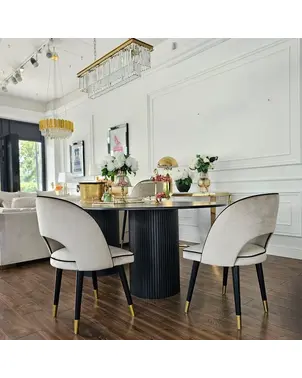 Nowoczesne krzesło półokrągłe tapicerowane CARDINALE 3