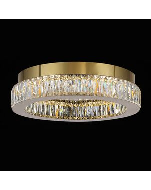 CRYSTAL crystal ceiling lamp, gold, designer, exclusive in a modern style, round, ring, ceiling lamp
