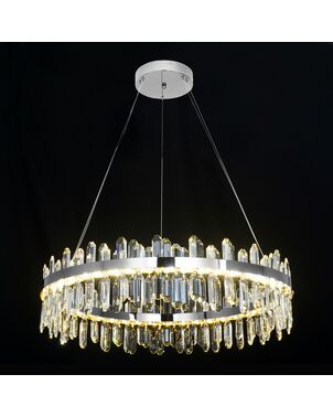 BULGARI crystal chandelier 80 cm glamor round silver