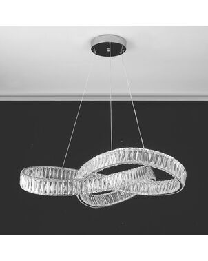 LILIBET M glamorous crystal chandelier, modern, designer, silver hanging lamp