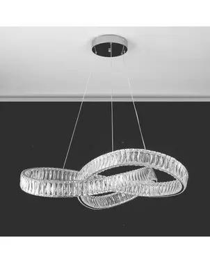 Żyrandol kryształowy nowoczesny srebrny glamour LILIBET M