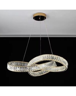 LILIBET M glamorous crystal chandelier, modern, designer, gold hanging lamp