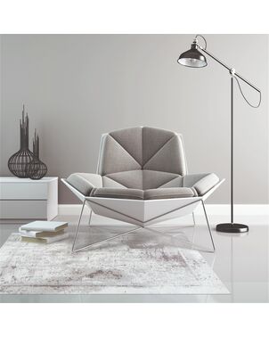 Modern gray designer rug for the RITZ living room or office