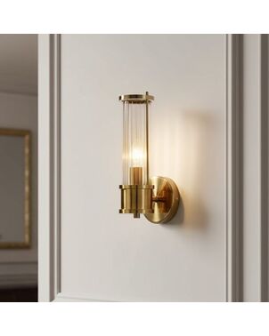 Crystal, gold, glamor, oblong wall lamp, RONALD S designer wall lamp