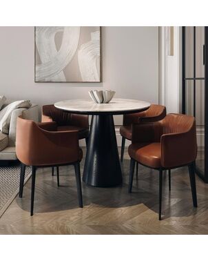 Modern, upholstered leather designer chair MODERN