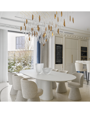 Nowoczesny lakierowany biały stół drewniany rozkładany na jednej nodze MODENA