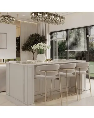 Hoker w stylu włoskim beżowy złoty nowoczesny desing JULIA