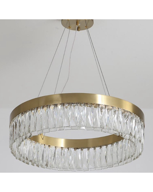 Gold crystal ring chandelier, 80 cm DIAMOND