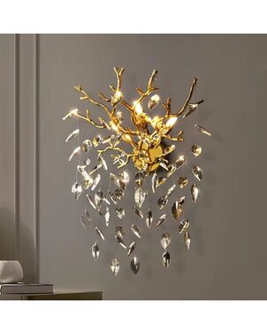 Gold crystal, glamor, modern wall lamp, QUEEN