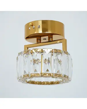 Designerska lampa złota, Pojedynczy punk świetlny kryształowy DIAMOND XS