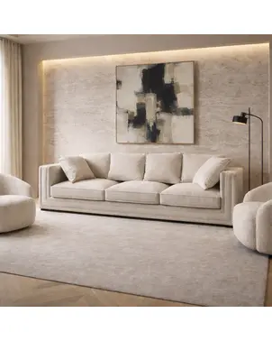 Modern upholstered sofa bed with decorative NERO fabric