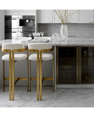 Hoker nowoczesny beżowy szczotkowane złoto  ROMEO