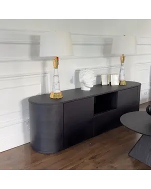 Ekskluzywna nowoczesna komoda pod telewizor drewniana RTV AMARA