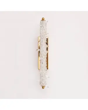 Kinkiet kryształowy, srebrny, nowoczesny, lampa ścienna glamour ICE OUTLET