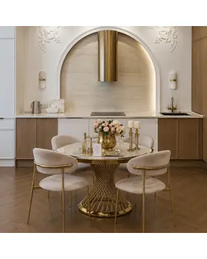 Krzesło złote beżowe w stylu włoskim nowoczesny design JULIA