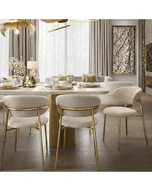 Krzesło złote beżowe w stylu włoskim nowoczesny design JULIA