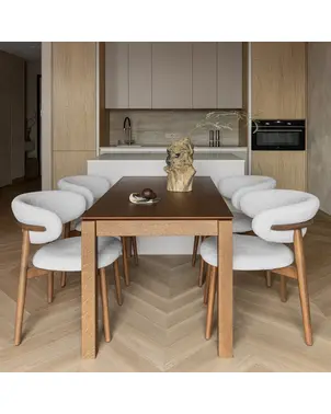 Krzesło nowoczesne drewniane tapicerowane do jadalni OLIVIA