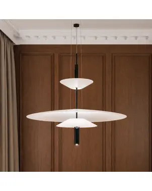 Designerska lampa wisząca nowoczesna z czarnym wykończeniem PLATER