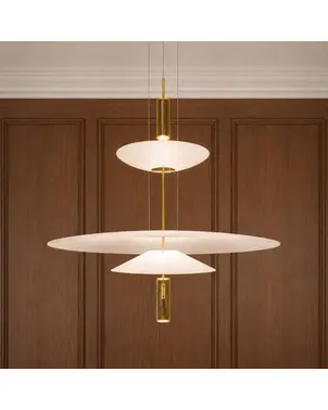 Designerska lampa wisząca złota nowoczesny złoty żyrandol PLATER