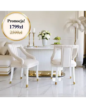 promocja krzesło nowoczesne beżowe tapicerowane PALACE