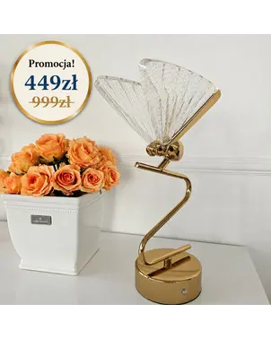 lampka stołowa złota nowoczesna Motyl od Primavera Home