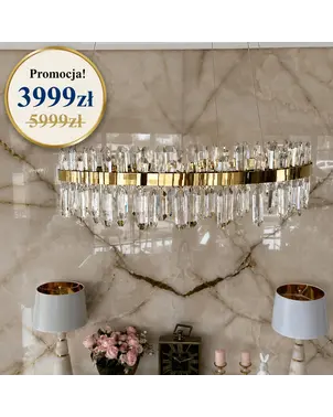 Żyrndol złoty kryształowy w promocji od Primavera Home